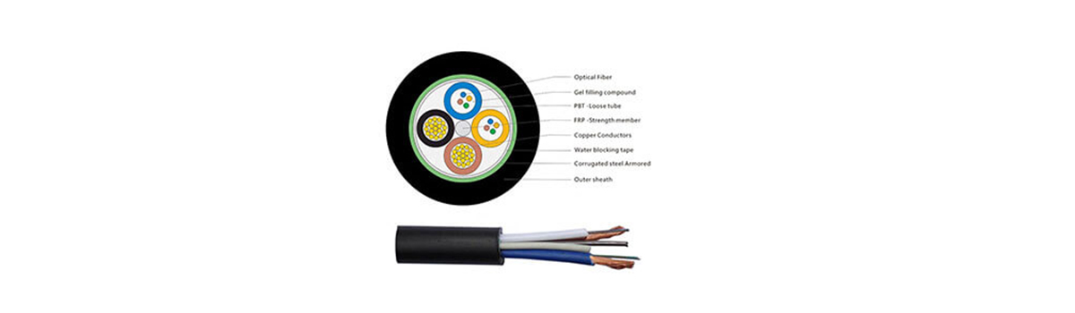 Cable de alimentación compuesto de fibra óptica
